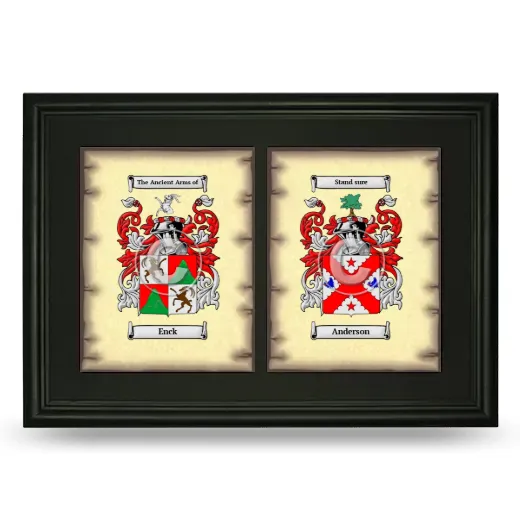 Double Coat of Arms Framed - Black