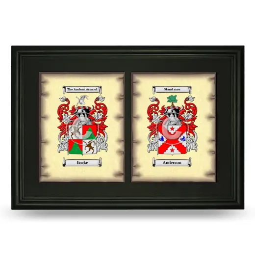 Double Coat of Arms Framed - Black