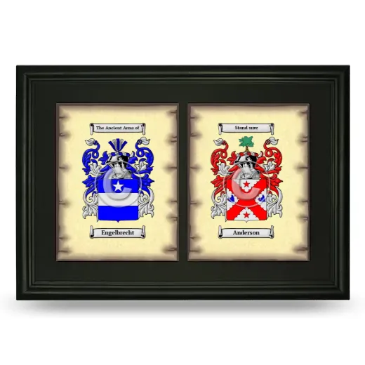 Double Coat of Arms Framed - Black