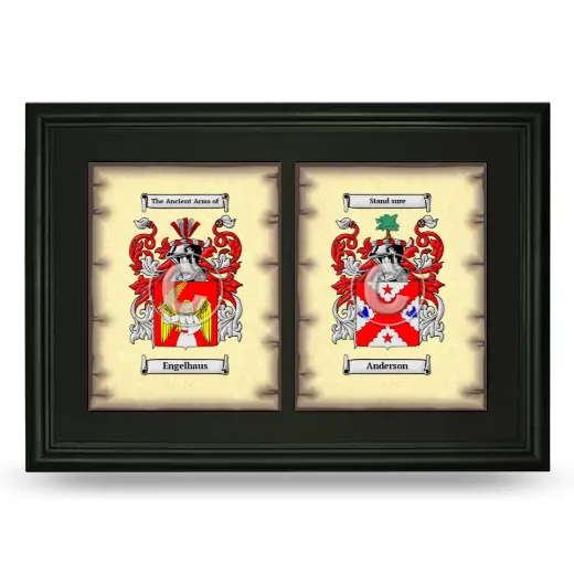 Double Coat of Arms Framed - Black