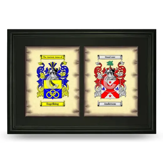 Double Coat of Arms Framed - Black