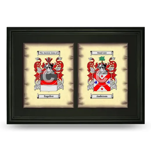Double Coat of Arms Framed - Black