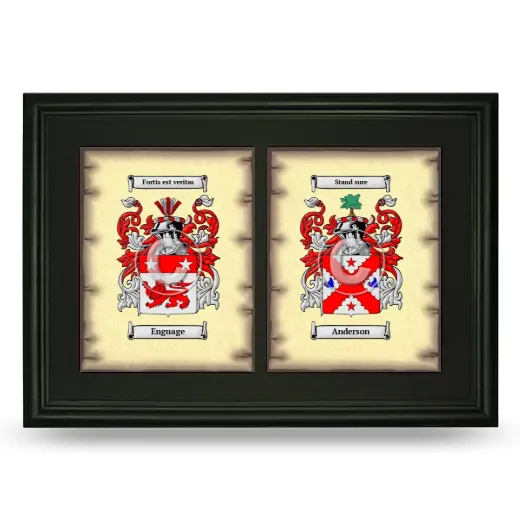 Double Coat of Arms Framed - Black