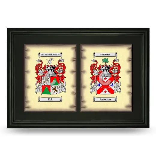 Double Coat of Arms Framed - Black