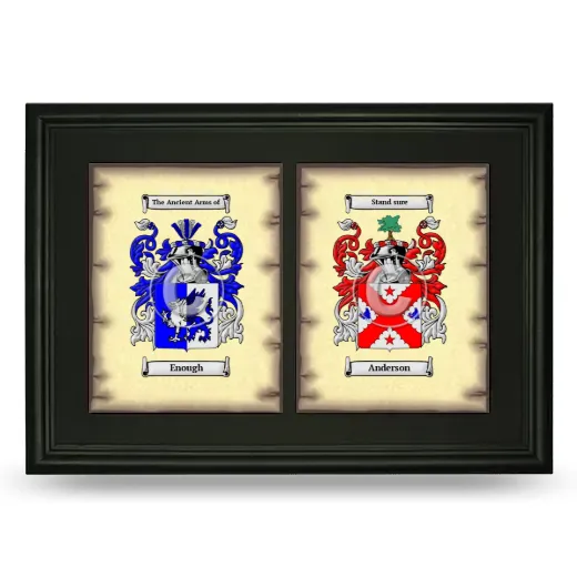 Double Coat of Arms Framed - Black