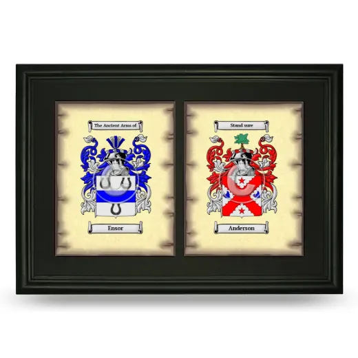 Double Coat of Arms Framed - Black