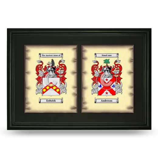 Double Coat of Arms Framed - Black