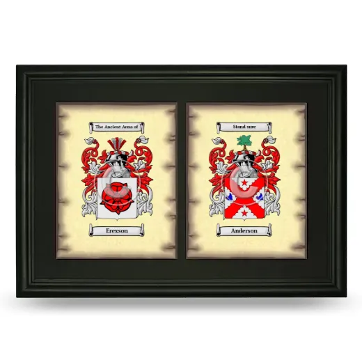 Double Coat of Arms Framed - Black