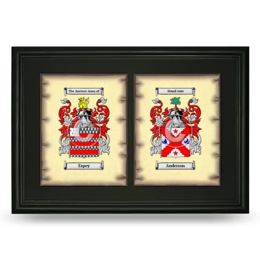 Double Coat of Arms Framed - Black