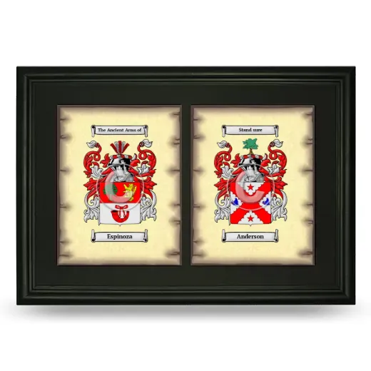 Double Coat of Arms Framed - Black
