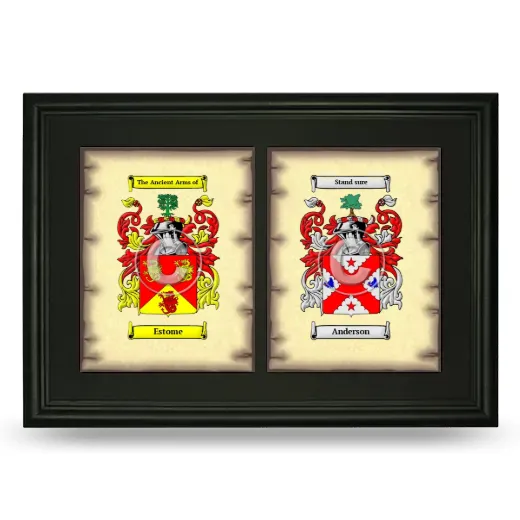 Double Coat of Arms Framed - Black