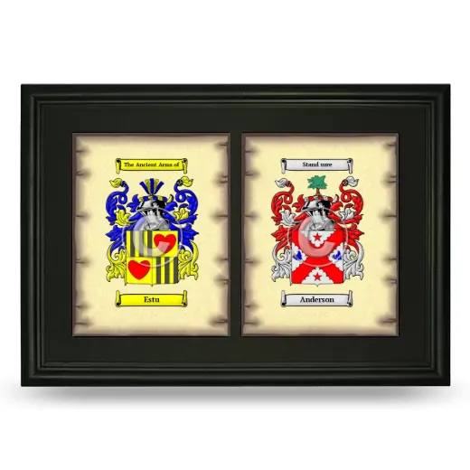 Double Coat of Arms Framed - Black