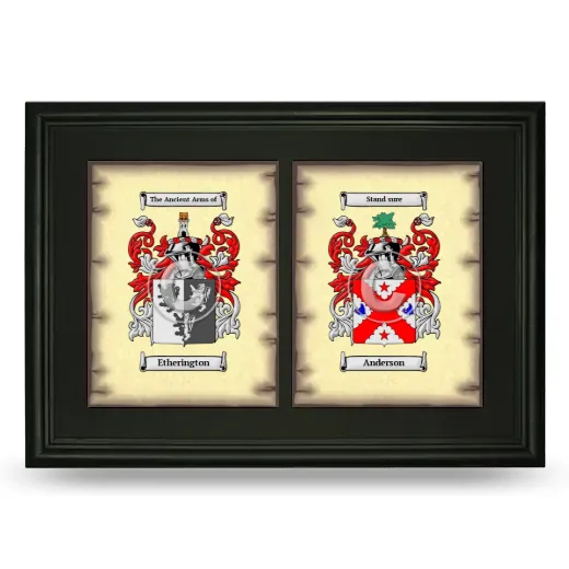 Double Coat of Arms Framed - Black