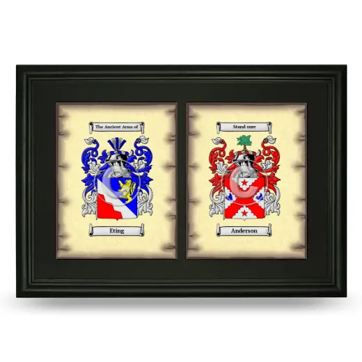 Double Coat of Arms Framed - Black