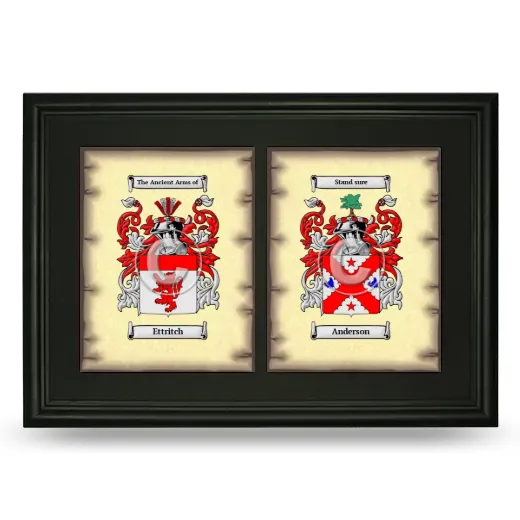 Double Coat of Arms Framed - Black