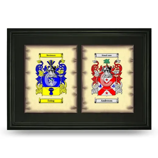 Double Coat of Arms Framed - Black