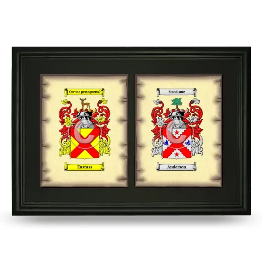Double Coat of Arms Framed - Black