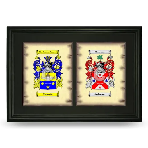 Double Coat of Arms Framed - Black