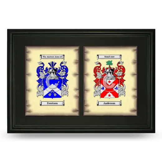Double Coat of Arms Framed - Black