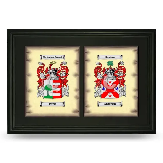 Double Coat of Arms Framed - Black