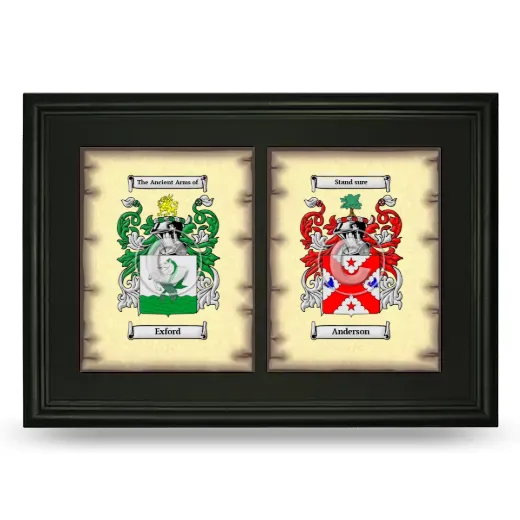 Double Coat of Arms Framed - Black