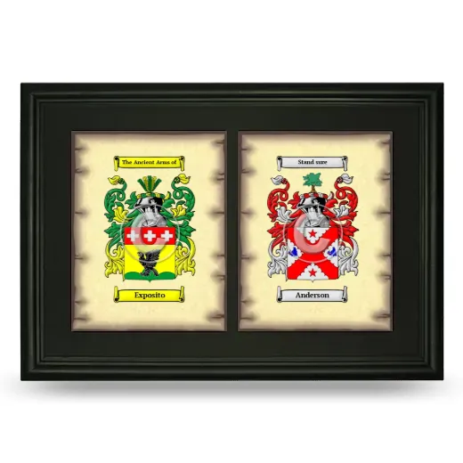 Double Coat of Arms Framed - Black