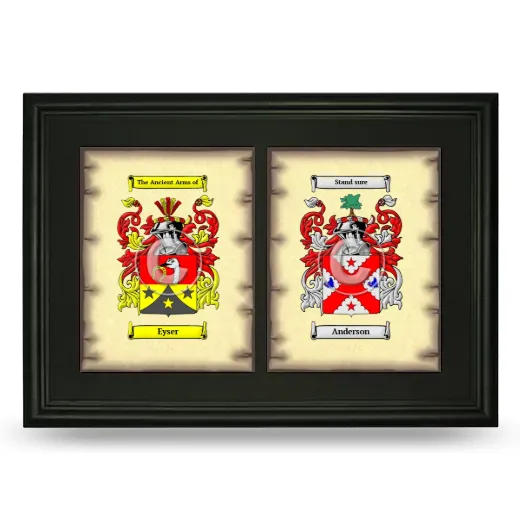Double Coat of Arms Framed - Black