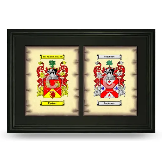 Double Coat of Arms Framed - Black
