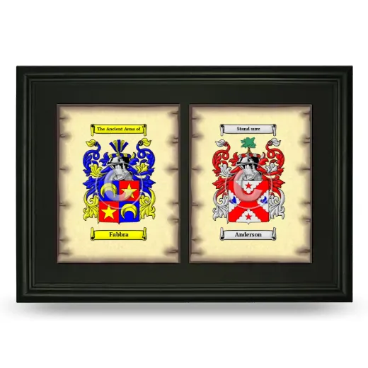Double Coat of Arms Framed - Black