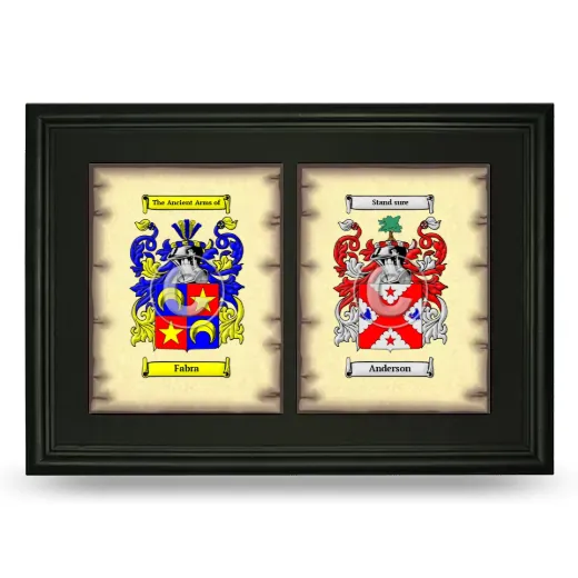 Double Coat of Arms Framed - Black