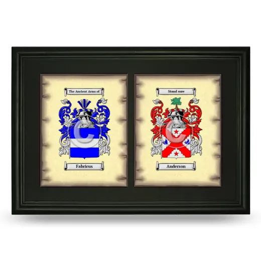Double Coat of Arms Framed - Black