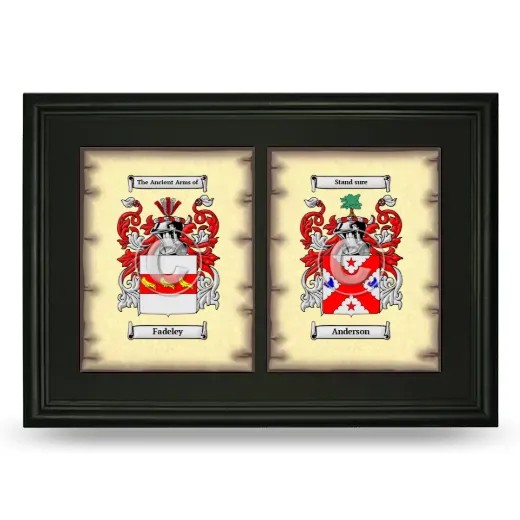 Double Coat of Arms Framed - Black