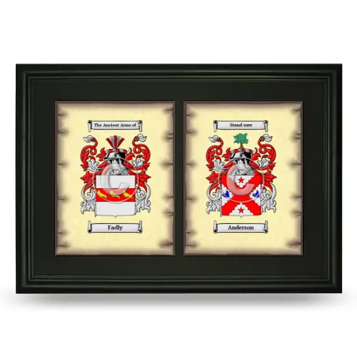 Double Coat of Arms Framed - Black
