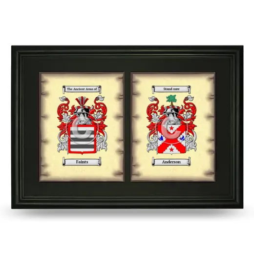 Double Coat of Arms Framed - Black