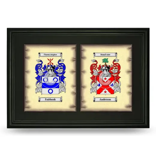 Double Coat of Arms Framed - Black