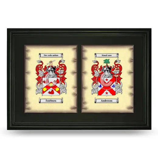 Double Coat of Arms Framed - Black