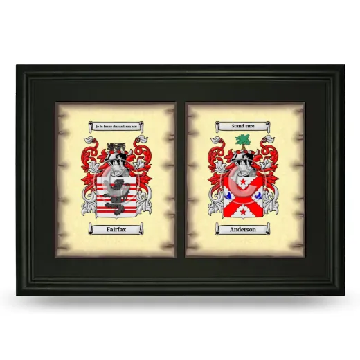 Double Coat of Arms Framed - Black