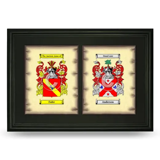 Double Coat of Arms Framed - Black