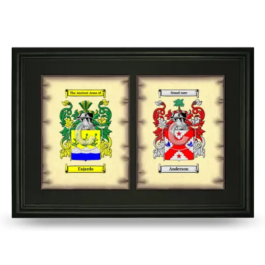 Double Coat of Arms Framed - Black