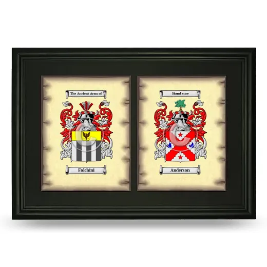Double Coat of Arms Framed - Black