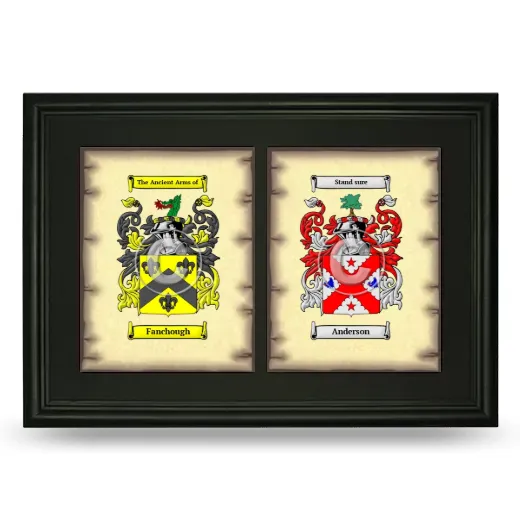 Double Coat of Arms Framed - Black