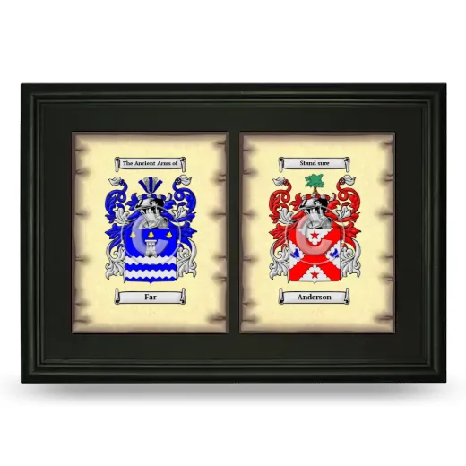 Double Coat of Arms Framed - Black