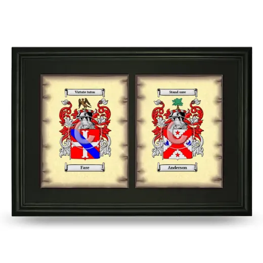 Double Coat of Arms Framed - Black