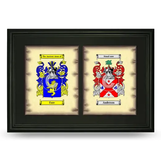 Double Coat of Arms Framed - Black