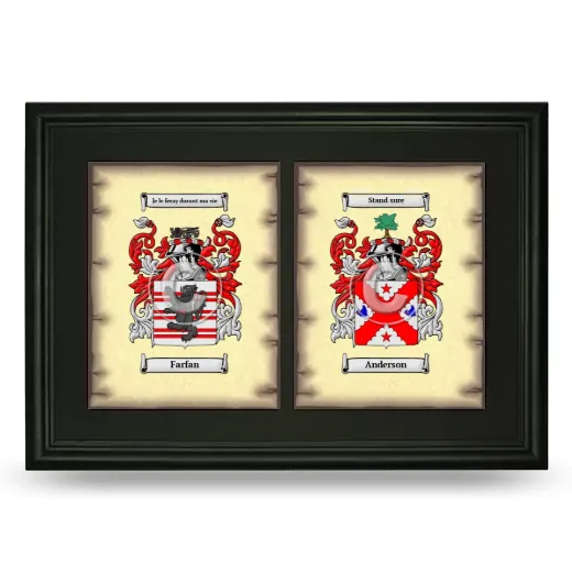 Double Coat of Arms Framed - Black