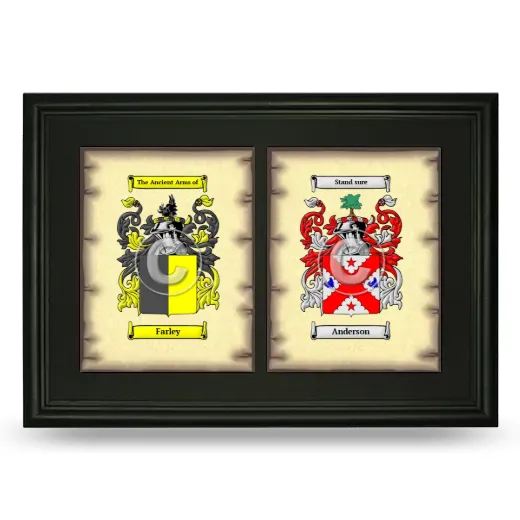 Double Coat of Arms Framed - Black