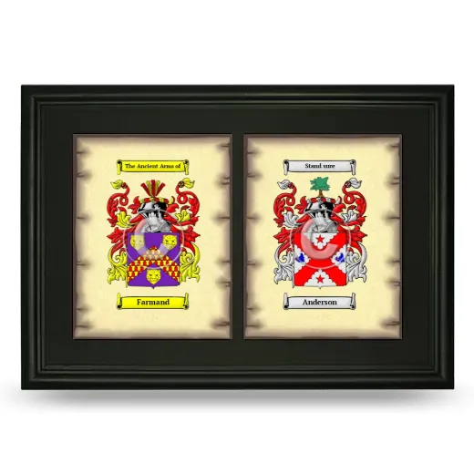Double Coat of Arms Framed - Black