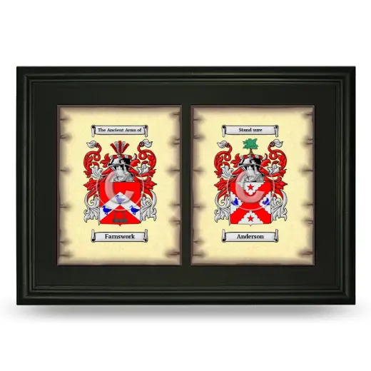 Double Coat of Arms Framed - Black