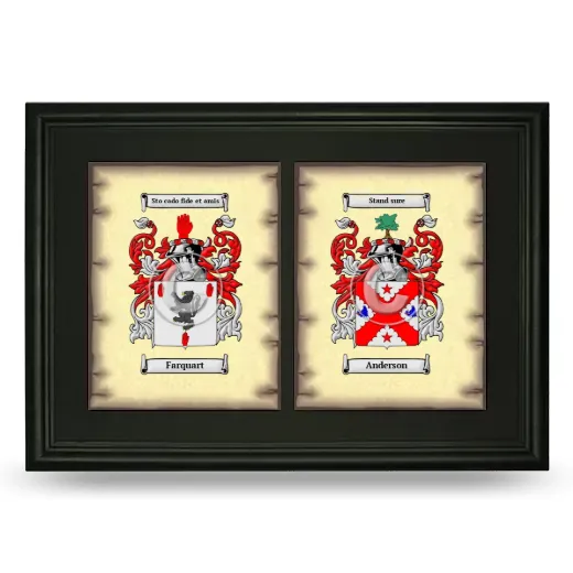 Double Coat of Arms Framed - Black