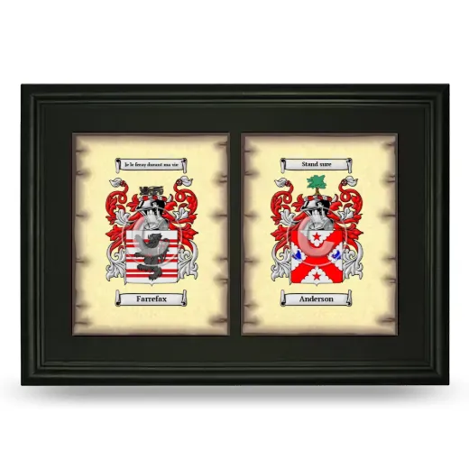 Double Coat of Arms Framed - Black